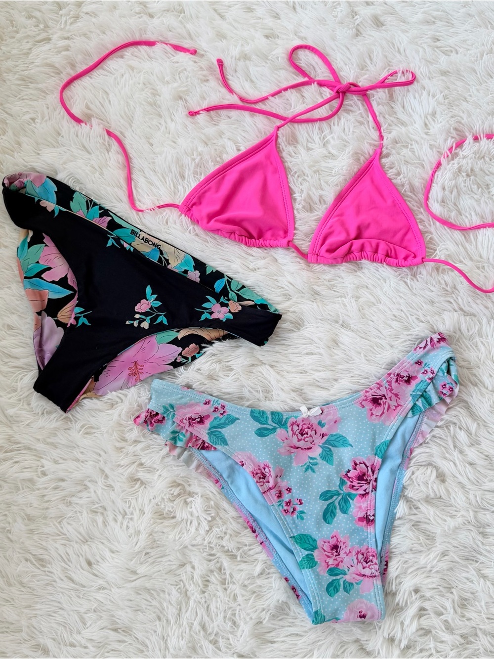 Hot Pink & Floral Bikini Bundle! Size Small